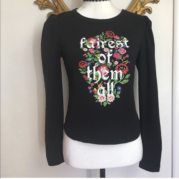 Disney Tops - NWT Disney Fairest of them all Black T-Shirt Sz XS